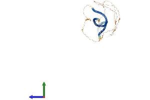 AlphaFold protein structure predicition of Human Recombinant CTAGE15 Protein, UniprotID A4D2H0
