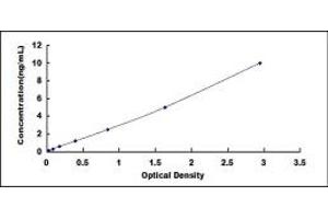 Typical standard curve (GUCY1B3 ELISA Kit)