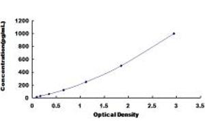 Typical standard curve (TGFB2 ELISA Kit)