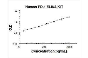 Human PD-1 PicoKine ELISA Kit standard curve