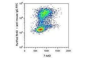 Flow Cytometry (FACS) image for anti-Bromodeoxyuridine (BrdU) antibody (ABIN2664080) (BrdU antibody)