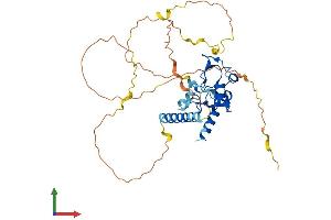 AlphaFold protein structure predicition of Human Recombinant CDCA7 Protein, UniprotID Q9BWT1