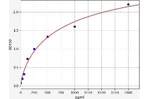 Typical standard curve (VSTM1 ELISA Kit)