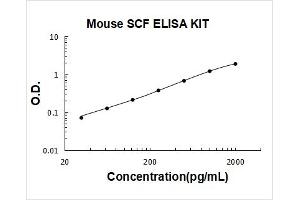 Mouse SCF PicoKine ELISA Kit standard curve