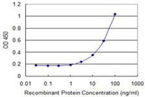 Detection limit for recombinant GST tagged DPAGT1 is 1 ng/ml as a capture antibody. (DPAGT1 antibody  (AA 296-377))