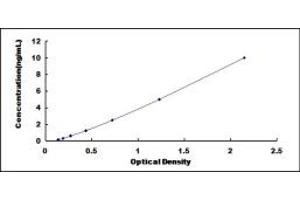 Typical standard curve (ULBP2 ELISA Kit)