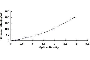 Typical standard curve (HSP70 ELISA Kit)