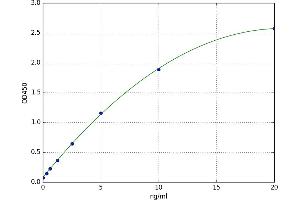A typical standard curve (PDIA4 ELISA Kit)