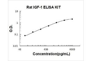 Rat IGF-1 PicoKine ELISA Kit standard curve