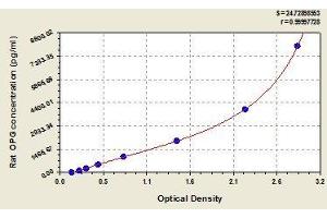 Typical standard curve (Osteoprotegerin ELISA Kit)