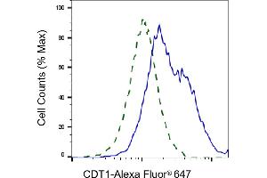 Validation of CDT1 knockdown using flow cytometry.