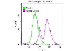 Flow Cytometry (FACS) image for anti-Integrin beta 1 (ITGB1) antibody (ABIN7127584)