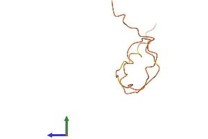 AlphaFold protein structure predicition of Human Recombinant KRTAP20-2 Protein, UniprotID Q3LI61 (KRTAP20-2 Protein (AA 1-65) (Fc Tag))