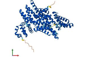 AlphaFold protein structure predicition of Mouse Recombinant Appbp2 Protein, UniprotID Q9DAX9
