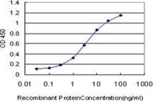 Detection limit for recombinant GST tagged PPARBP is approximately 0. (MED1 antibody  (AA 1391-1490))