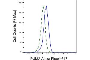 Validation of PUM2 knockdown using flow cytometry. (Recombinant PUM2 antibody)
