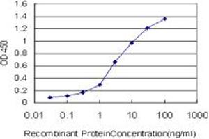 Detection limit for recombinant GST tagged CSTF3 is approximately 0. (CSTF3 antibody  (AA 1-103))
