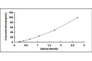 Typical standard curve (RLBP1 ELISA Kit)