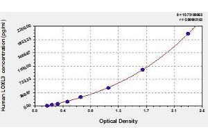 Typical standard curve (LOXL3 ELISA Kit)