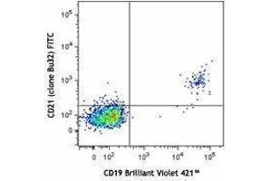 Flow Cytometry (FACS) image for anti-Complement Component (3d/Epstein Barr Virus) Receptor 2 (CR2) antibody (FITC) (ABIN2661378) (CD21 antibody  (FITC))