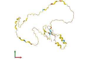 AlphaFold protein structure predicition of Mouse Recombinant Cdip1 Protein, UniprotID Q9DB75