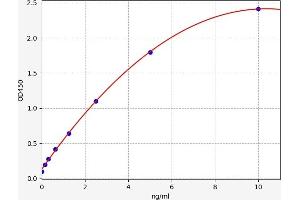 Typical standard curve (LGALS8 ELISA Kit)