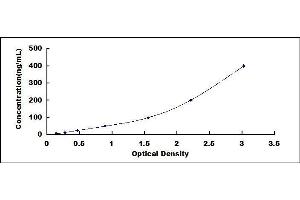 Typical standard curve (ORM1 ELISA Kit)