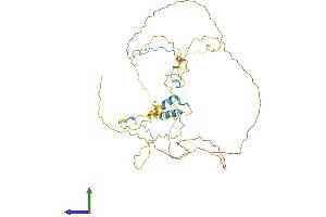 AlphaFold protein structure predicition of Mouse Recombinant Rcsd1 Protein, UniprotID Q3UZA1 (RCSD1 Protein (AA 1-412) (His tag))