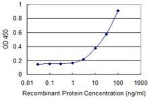 Detection limit for recombinant GST tagged GIMAP5 is 1 ng/ml as a capture antibody. (GIMAP5 antibody  (AA 186-284))