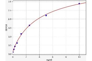 Typical standard curve (RRM2 ELISA Kit)