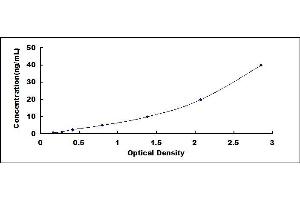 Typical standard curve (OBP2A ELISA Kit)