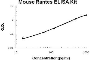 Mouse Rantes PicoKine ELISA Kit standard curve