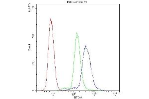 Flow Cytometry analysis of K562 cells using anti-PPIA antibody (ABIN5518864). (PPIA antibody  (AA 116-165))