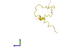AlphaFold protein structure predicition of Human Recombinant KRTAP23-1 Protein, UniprotID A1A580 (KRTAP23-1 Protein (AA 1-65) (Fc Tag))