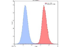 Detection of HAVCR2 in ChoK1 transfected with target gene using Polyclonal Antibody to Hepatitis A Virus Cellular Receptor 2 (HAVCR2) (TIM3 antibody  (AA 22-202))