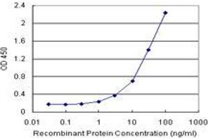 Sandwich ELISA detection sensitivity ranging from 1 ng/mL to 100 ng/mL. (DNAI2 (Human) Matched Antibody Pair)