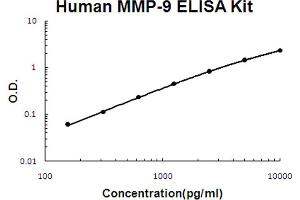 Human MMP-9 Accusignal ELISA Kit Human MMP-9 AccuSignal ELISA Kit standard curve.