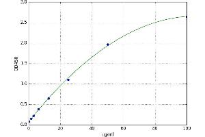 A typical standard curve (Fetuin A ELISA Kit)