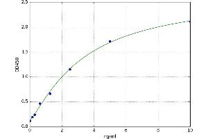 A typical standard curve (HACE1 ELISA Kit)