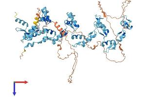 AlphaFold protein structure predicition of Human Recombinant ZNF235 Protein, UniprotID Q14590