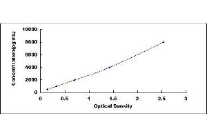 Typical standard curve (HLA-DRB1 ELISA Kit)