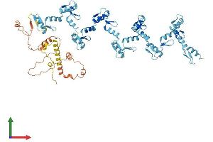 AlphaFold protein structure predicition of Human Recombinant ZNF605 Protein, UniprotID Q86T29