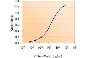 ABIN308453 (5ug/ml) as the reporter with  as the capture rabbit antibody (5ug/ml). (Lactoferrin antibody  (Internal Region))