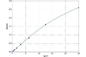 A typical standard curve (CX3CL1 ELISA Kit)