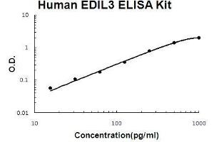 Human EDIL3 PicoKine ELISA Kit standard curve
