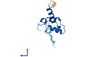 AlphaFold protein structure predicition of Mouse Recombinant Pold4 Protein, UniprotID Q9CWP8 (POLD4 Protein (AA 1-107) (His tag))