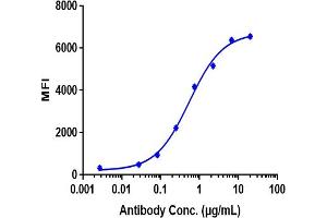 Human LAG3-expressing CHO cells were stained with Anti- Human LAG3( Relatlimab), with isotype and secondary-only controls. (Recombinant LAG3 (Relatlimab Biosimilar) antibody)