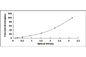 Typical standard curve (Casein alpha S1 ELISA Kit)