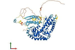 AlphaFold protein structure predicition of Mouse Recombinant TCAIM Protein, UniprotID Q66JZ4 (TCAIM Protein (AA 1-499) (His tag))