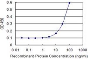 Detection limit for recombinant GST tagged ENAH is 3 ng/ml as a capture antibody. (ENAH antibody  (AA 291-390))